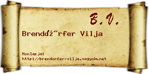 Brendörfer Vilja névjegykártya
